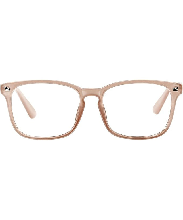 TIJN Blue Light Blocking Glasses for Women Men Clear Frame Square Nerd Eyeglasses Anti Blue Ray Computer Screen Glasses