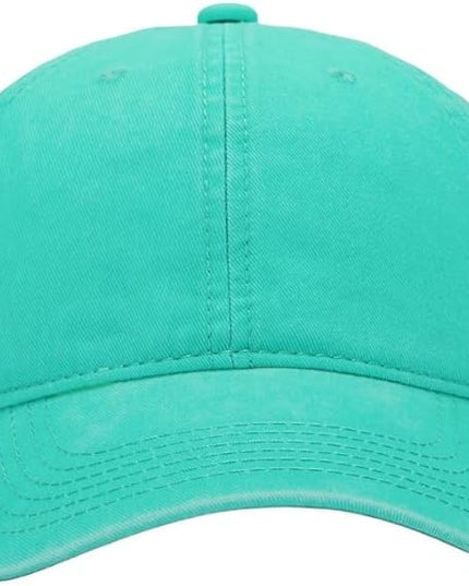YEANIY Vintage Washed Cotton Plain Baseball Caps Adjustable Unstructured Soft Blank Casual Dad Ball Hats for Men Women