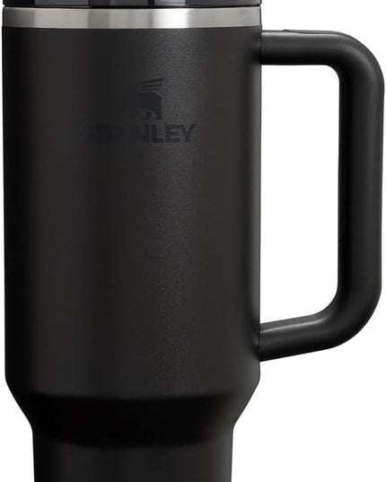 STANLEY Quencher H2.0 Tumbler with Handle and Straw 40 oz | Flowstate 3-Position Lid | Cup Holder Compatible for Travel | Insulated Stainless Steel Cup | BPA-Free | Black 2.0