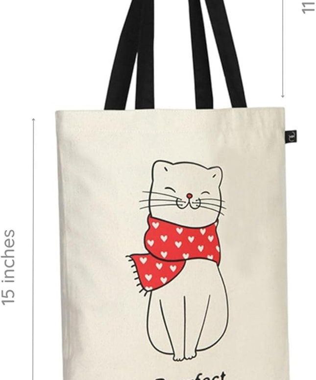 Ecoright Tote Bag for Women with Zipper, Small Tote Bag, Canvas Bag, Reusable Cotton Bag for Beach, Grocery, School & Work