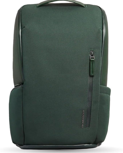 Troubadour Pioneer Backpack 3.0 - Premium Everyday Bag with Padded Laptop Section, Ventilated Shoe Compartment & Sustainable Waterproof Material - All-Day Lightweight Comfort Design - Obsidian Green