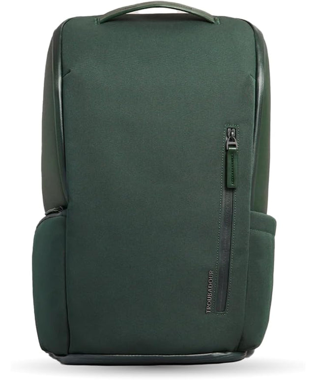 Troubadour Pioneer Backpack 3.0 - Premium Everyday Bag with Padded Laptop Section, Ventilated Shoe Compartment & Sustainable Waterproof Material - All-Day Lightweight Comfort Design - Obsidian Green