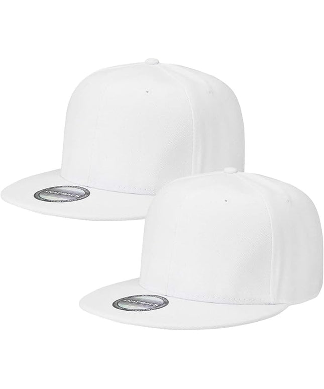 Classic Snapback Hat Cap Hip Hop Style Flat Bill Blank Solid Color Adjustable Size