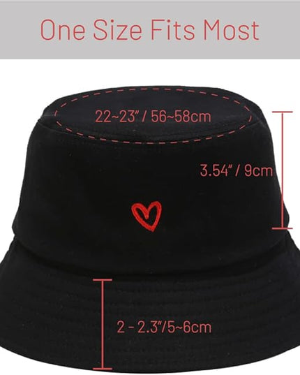 Cotton Bucket Hat for Women Men Summer Travel Sun Beach Bucket Cap, Unisex Outdoor Fisherman Hat