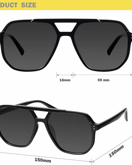 mosanana Oversized Aviator Sunglasses for Women and Men with Polarized Lens MS52243