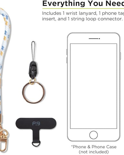 PureGear Universal Nylon Phone Wrist Lanyard Wrist Strap, Key Chain Ring, Phone Tether Tab, Wristlet for Apple iPhone
