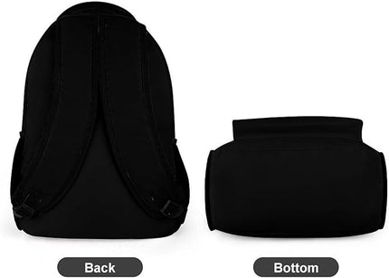 Fashion Black Backpack Lightweight Large Capacity Laptop Daybag for Travel Work