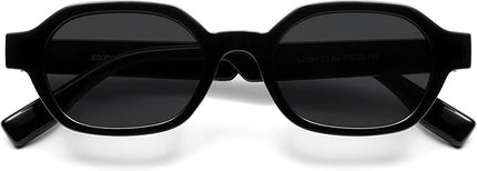 SOJOS Retro Polarized Hexagon Sunglasses for Women Men, UV400 Trendy Rectangle 70s 80s 90s Shades SJ2389