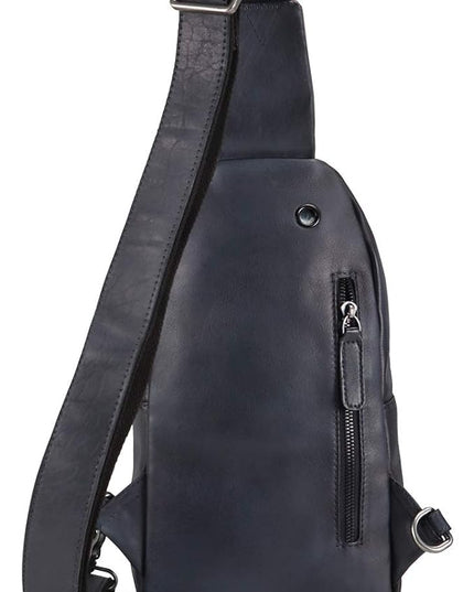 Genuine Leather Sling Bag for Man and Women Crossbody Purse Handmade Retro Shoulder Backpack Vintage Chest Bags