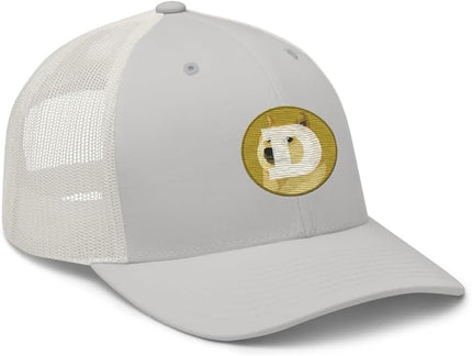 Dogecoin Crypto Embroidered Logo Trucker Cap