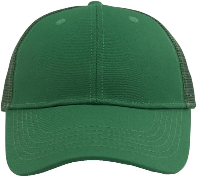 TSSGBL Classic Mesh Trucker Hat, Small & OSFM & XXL Options, Men Women Basic Adjustable Snapback Plain Blank Baseball Cap