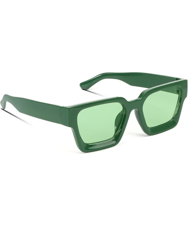 Trendy Square Sunglasses for Men Women Fashion Thick Rectangle Sun Glasses UV Protection Shades Designer Style