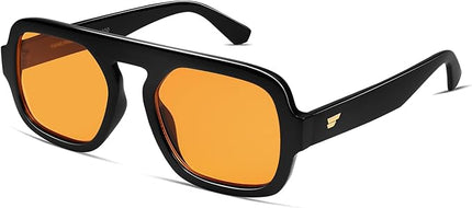 VANLINKER Oversized Retro Square Aviator Sunglasses for Women Men 70s Vintage Style Trendy Big Flat Top Sun Glasses VL9826