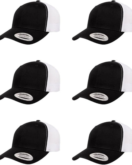 Yupoong Classic Premium Mesh 6 Panel Retro Trucker Cap | Mid Profile Snapback | OSFA | Bulk Pack Available