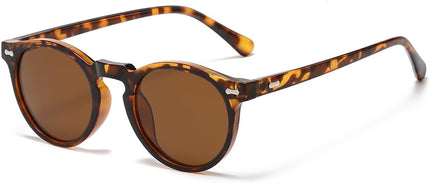 Gleyemor Vintage Polarized Sunglasses for Men Round Sunglasses UV400 Protection Retro Hand-crafted Acetate Frame