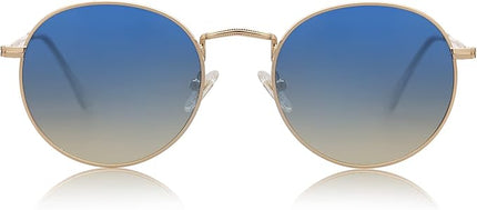 SOJOS Small Round Polarized Sunglasses for Women Men Classic Vintage Retro Shades UV400 SJ1014