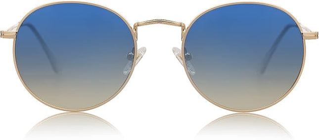 SOJOS Small Round Polarized Sunglasses for Women Men Classic Vintage Retro Shades UV400 SJ1014