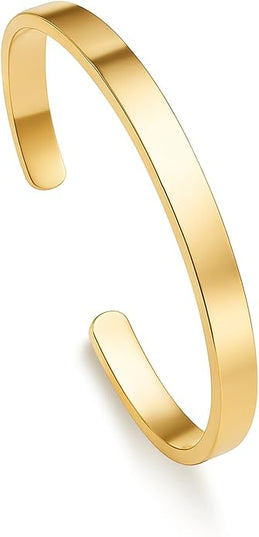 18K Gold Plated Bracelets for Women Dainty Gold Bangle Cuff Bracelets Non Tarnish Love Friendship Jewelry Gifts