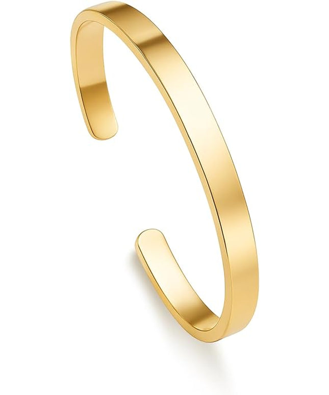 18K Gold Plated Bracelets for Women Dainty Gold Bangle Cuff Bracelets Non Tarnish Love Friendship Jewelry Gifts