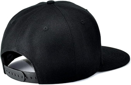 Skull Finger Flat Bill Hats for Men Black Mens Snapback Hat Baseball Cap Fitted Hat Rock N Roll Skeleton Hand Snap Backpack