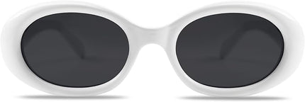 SOJOS Small Retro Oval Polarized Sunglasses for Women Men 90s Vintage UV400 Protection Tiny Sun Glasses SJ2286