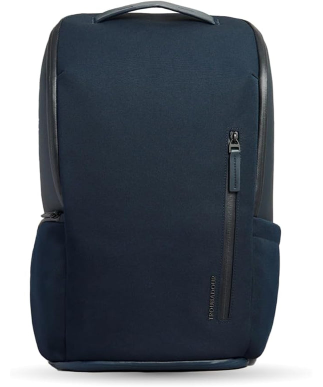 Troubadour Pioneer Backpack 3.0 - Premium Everyday Bag with Padded Laptop Section, Ventilated Shoe Compartment & Sustainable Waterproof Material - All-Day Lightweight Comfort Design - Navy