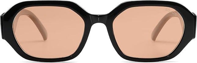 SOJOS Polarized Sunglasses For Women Retro Rectangle Womens Sun Glasses Trendy Narrow Square 90s Shades SJ2232