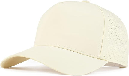 BOTVELA Men Adjustable Snapback Baseball Cap Vented Performance Laser Cut Mesh Hat