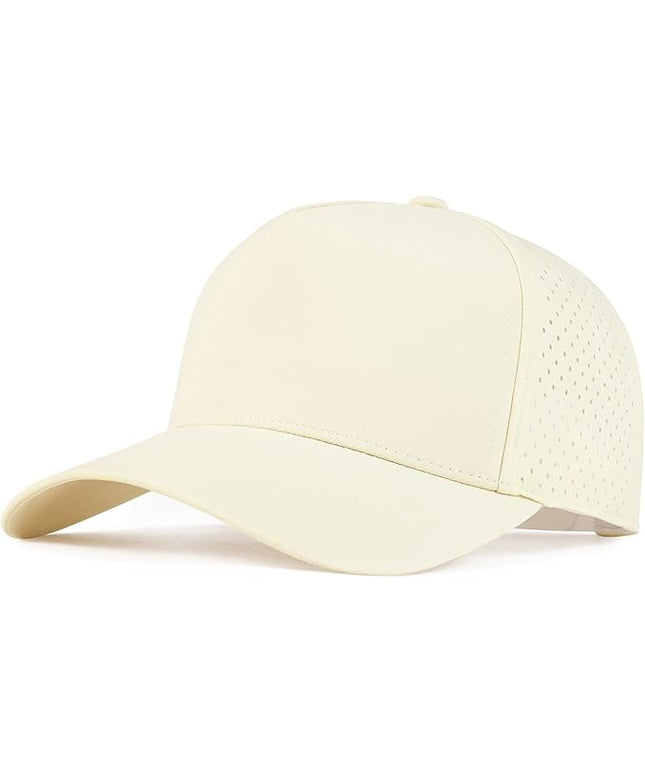 BOTVELA Men Adjustable Snapback Baseball Cap Vented Performance Laser Cut Mesh Hat