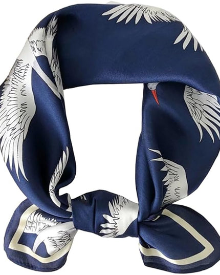 ANDANTINO 100% Real Mulberry Silk Scarf -21'' x 21''- Lightweight Neckerchief –Women Men Small Square Digital Printed Scarves