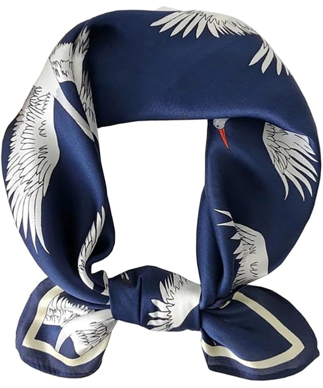 ANDANTINO 100% Real Mulberry Silk Scarf -21'' x 21''- Lightweight Neckerchief –Women Men Small Square Digital Printed Scarves