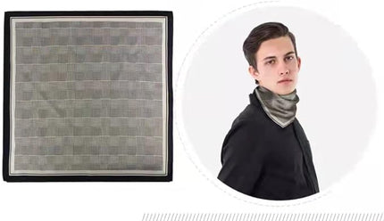 ANDANTINO 100% Real Mulberry Silk Scarf -21'' x 21''- Lightweight Neckerchief –Women Men Small Square Digital Printed Scarves