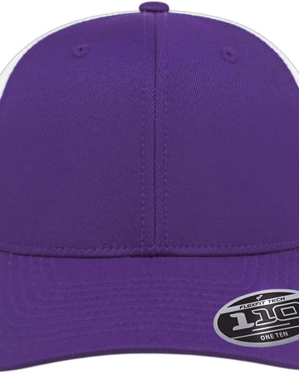 Cap America i8502 Flexfit 110 Premium Mid Profile 6-Panel Mesh Back Trucker Cap Hat w/UV Guard & Adjustable Snapback
