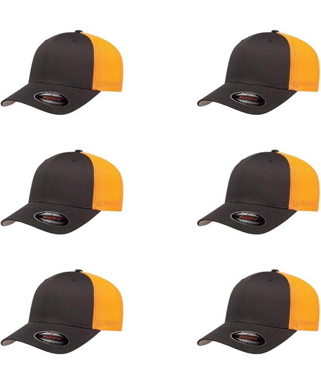 Flexfit 6511 Fitted Mid-Profile Stretchable Mesh Panels Trucker Cap | Bulk Pack Available