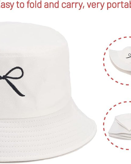 Cotton Bucket Hat for Women Men Summer Travel Sun Beach Bucket Cap, Unisex Outdoor Fisherman Hat