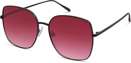 SOJOS Trendy Oversized Square Metal Frame Sunglasses for Women Men Retro Big Flat Lens UV Protection Sunglasses SJ1146