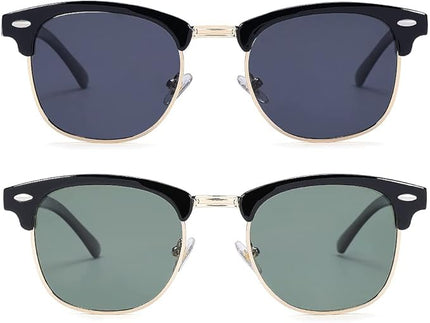Pro Acme Semi-Rimless Polarized Sunglasses UV 400 Protection for Women Men
