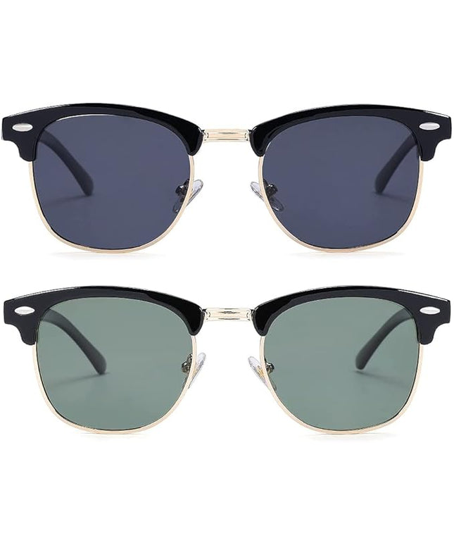 Pro Acme Semi-Rimless Polarized Sunglasses UV 400 Protection for Women Men