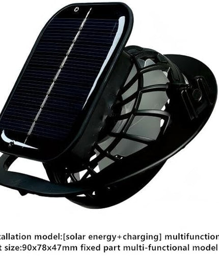 Solar Fan Hat Rechargeable 2Detachable Solar Fans,Water-Repellent Wide Brim Bucket Hat, Outdoor Camping Hiking Golf Sun Hat