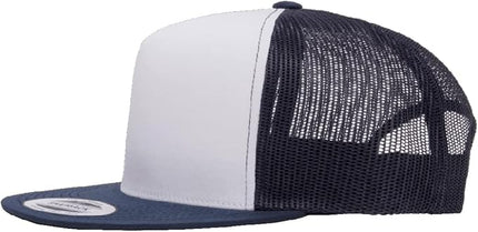Yupoong 5-Panel YP Classic Trucker Cap | High Profile Flat Visor Snapback | OSFM | Bulk Packs Available