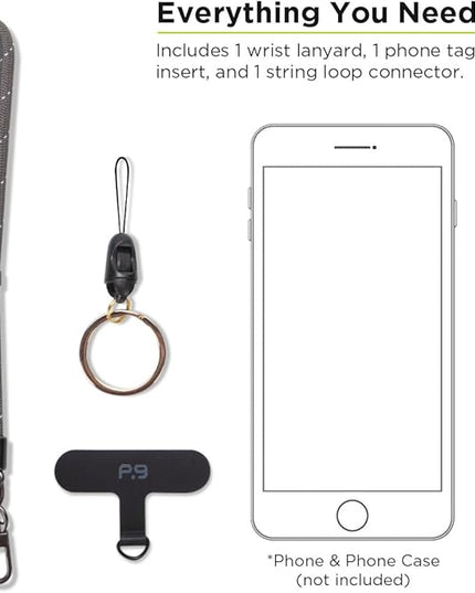 PureGear Universal Nylon Phone Wrist Lanyard Wrist Strap, Key Chain Ring, Phone Tether Tab, Wristlet for Apple iPhone