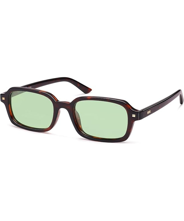 SOJOS Trendy Rectangle Polarized Sunglasses Womens Mens, Small Retro Fashion Thin Slim Square Sunnies SJ2610