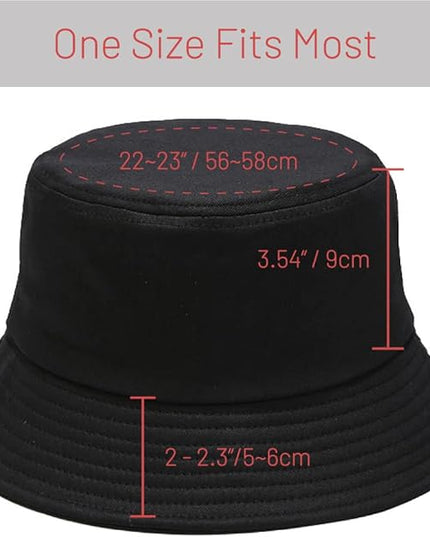 Cotton Bucket Hat for Women Men Summer Travel Sun Beach Bucket Cap, Unisex Outdoor Fisherman Hat
