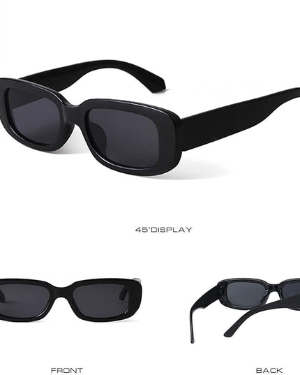 KUGUAOK Retro Rectangle Sunglasses Women and Men Vintage Small Square Sun Glasses UV Protection Glasse
