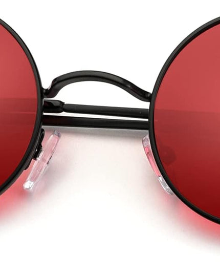 KALIYADI Round Polarized Sunglasses for Men Women Retro Metal Hippie Circle Style Sun Glasses UV Protection