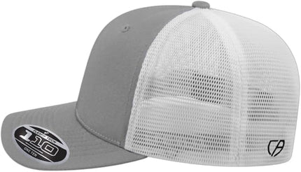 Cap America i8502 Flexfit 110 Premium Mid Profile 6-Panel Mesh Back Trucker Cap Hat w/UV Guard & Adjustable Snapback