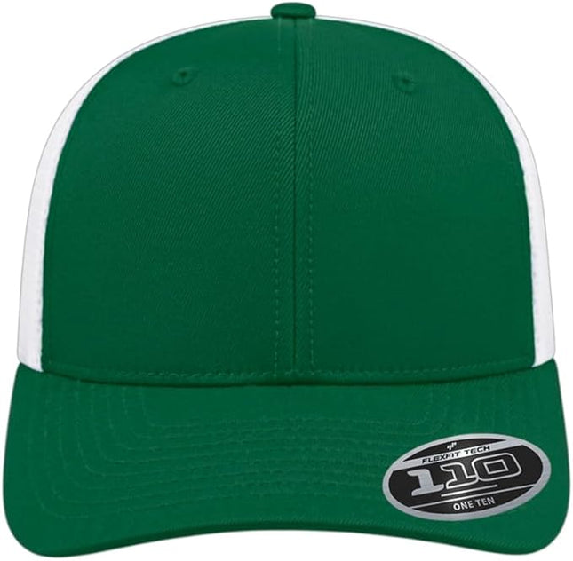 Cap America i8502 Flexfit 110 Premium Mid Profile 6-Panel Mesh Back Trucker Cap Hat w/UV Guard & Adjustable Snapback