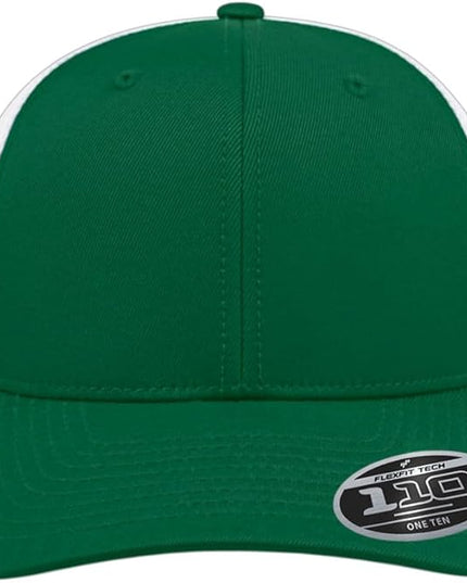 Cap America i8502 Flexfit 110 Premium Mid Profile 6-Panel Mesh Back Trucker Cap Hat w/UV Guard & Adjustable Snapback