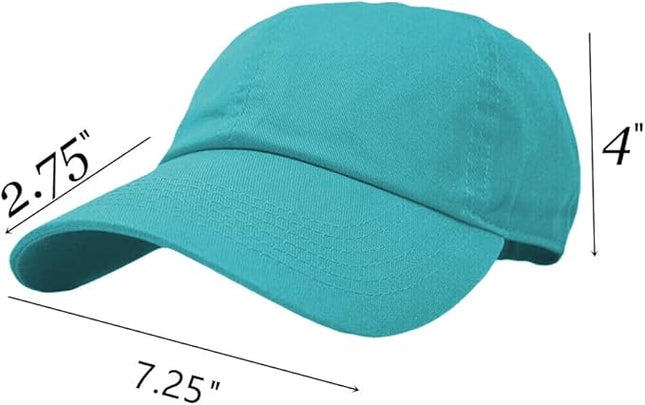 Glory Max 100% Cotton Baseball Cap Classic Plain Low Profile Golf Dad Hat Buckle Adjustable