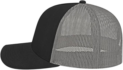 Cap America i3039 Classic 5 Panel Mid Profile Structured Trucker Mesh Back Cap w/ & Adjustable Snapback